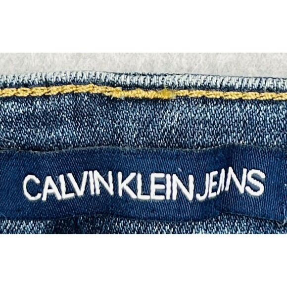 Calvin Klein Ankle Jeans Womens 4 High Rise Sandblast Wash Tapered Y2K Fit - Picture 11 of 13